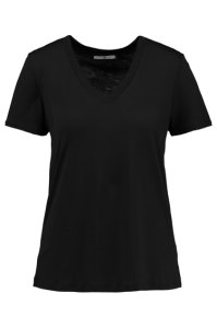 America Today Femmes Basic T-shirt Elle Noir