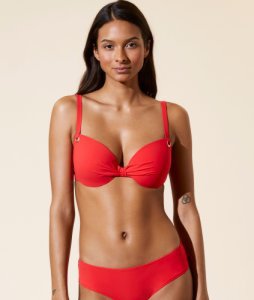 Sujetador bikini con foam lisa. copa d-e - LOLA - 85D - Rojo - Mujer - Etam
