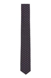 Boss - Cravate en jacquard de soie mélangée à motif, confectionnée en italie