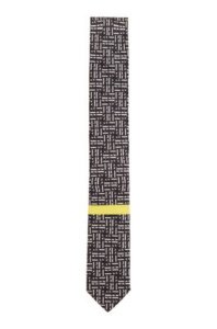 Boss - Cravate en soie confectionnée en italie, à imprimé monogramme