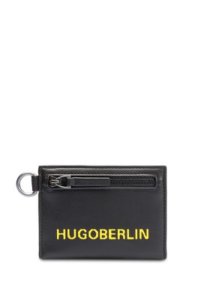 Portefeuille à logo imprimé avec chaîne porte-clés amovible