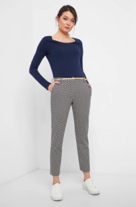 Orsay - Spodnie we wzory z paskiem