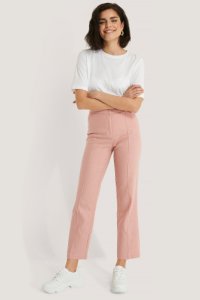 NA-KD Classic Pantalon En Lin - Pink