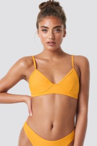NA-KD Swimwear Cup Shape Bikini Top - Yellow