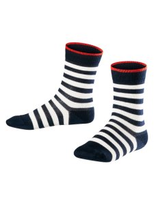 FALKE Jungen-Socken Double Stripe blau | 39-42