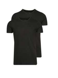 MARC O'POLO T-Shirt 2er-Pkg. schwarz | S