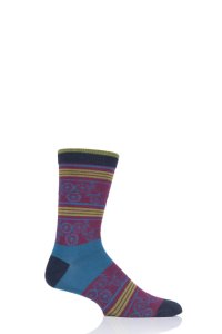 1 Pair Bilberry Bicycle Bamboo and Organic Cotton Socks Men's 7-11 Mens - Thought