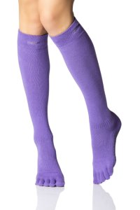 1 Pair Light Purple Full Toe Knee High Socks Ladies 6-8.5 Ladies - ToeSox