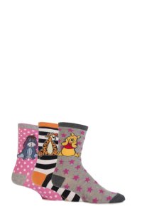 Girls 3 Pair SockShop Winnie The Pooh & Friends Socks
