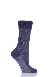 Ladies 1 Pair Scott Nichol Tatton Cable Stitch Wool Socks
