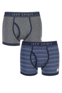Mens 2 pack Jeep spirit jacquard waistband keyhole trunks
