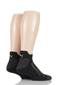 Mens and Ladies 2 Pair Puma Performance All Sport Sneaker Socks with Coolmax