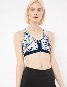 M&S Collection Extra High Impact Zip Front Sports Bra A-G