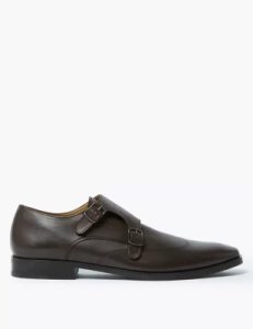 M&S Collection Leather Double Monk Strap Shoes