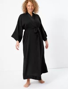 M&S Collection Satin Long Dressing Gown