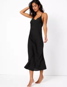 M&S Collection Satin Long Nightdress
