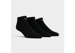 Emporio Armani 3-Pack No-Show Socks - Black - Mens
