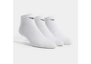 Emporio Armani 3-Pack No-Show Socks - White - Mens