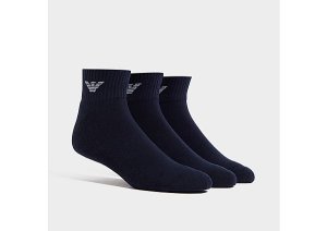 Emporio Armani 3-Pack Trainer Socks - Navy - Mens