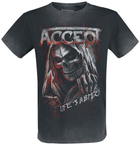 Accept  Life's A Bitch  T-Shirt  schwarz/grau