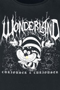 Alice im Wunderland Grinsekatze - Metal Wonderland T-Shirt schwarz