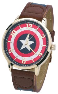 Captain America  Captain America Logo  Armbanduhr  blau/braun