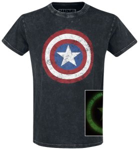 Captain America  Captain America Logo  T-Shirt  schwarz