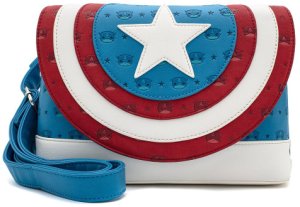 Captain America  Loungefly - Pop! by Loungefly - Captain America Logo  Umhängetasche  multicolor