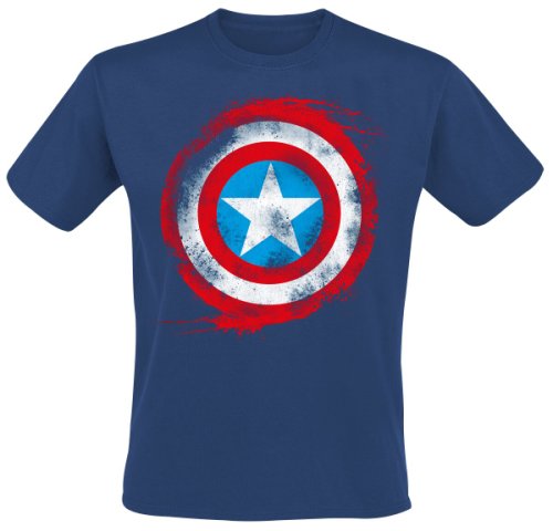 Captain America  Shield Logo  T-Shirt  navy