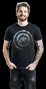 Captain America Stone Shield T-Shirt schwarz