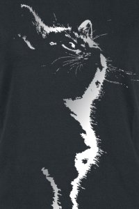 Cat Silhouette  T-Shirt schwarz