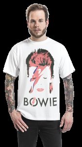 David Bowie Aladdin Sane Distressed T-Shirt weiß