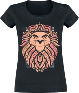 Der König der Löwen  Tribal  Girl-Shirt  schwarz
