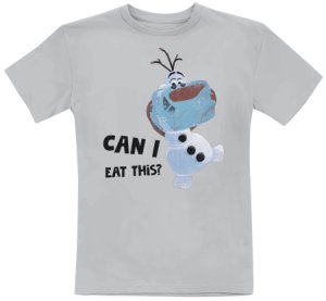 Die Eiskönigin  Olaf - Can I Eat This?  Kinder-Shirt  grau