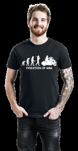 Evolution Of Man  T-Shirt schwarz