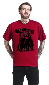 Fall Out Boy Band Photo T-Shirt rot