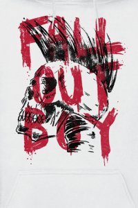 Fall Out Boy Mohawk Skull Kapuzenpullover weiß