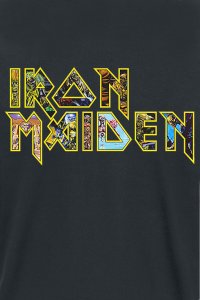 Iron Maiden Eddies Logo T-Shirt schwarz