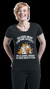 Mehr Katzen  T-Shirt schwarz