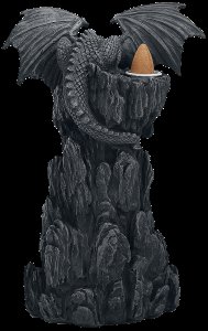 Nemesis Now Dragon Incense Tower Räucherstäbchenhalter charcoal