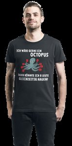 Octopus  T-Shirt schwarz
