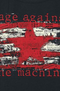 Rage Against The Machine Newspaper Star T-Shirt schwarz