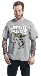 Star Wars The Mandalorian - Child Sketch T-Shirt grau meliert