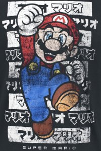 Super Mario Mario - Kanto T-Shirt schwarz
