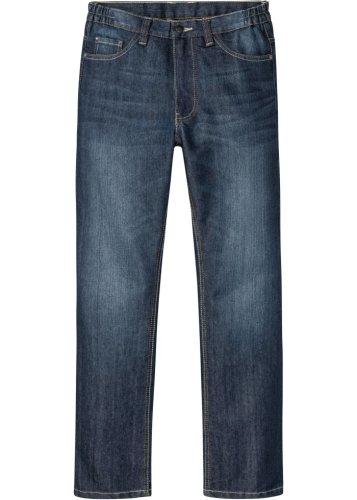 Bonprix - Regular fit jeans mit komfortschnitt mit reißverschlussöffnung. (93206081) in dunkelblau denim used