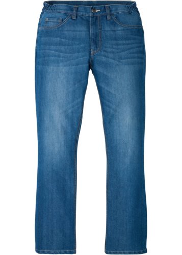 Bonprix - Regular fit jeans mit komfortschnitt mit reißverschlussöffnung. (95707781) in blau denim used