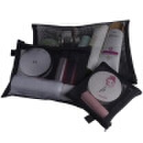 Beauty skin makeup bag cosmetic bag storage nylon mesh 3 combinations MF0598 wash bag transparent hand portable cosmetic bag