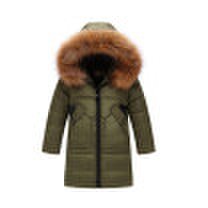 Girls clothing warm Down jacket for girl clothes 2018 Winter Thicken Parka real Fur Hooded Children Outerwear Coats