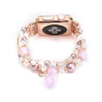 HOYAT Luxury Women Jewelry Bracelet Strap for Apple Watch Bands 42mm Agate Gemstone Metal Steel Replacement Belt Wrist Watch Band