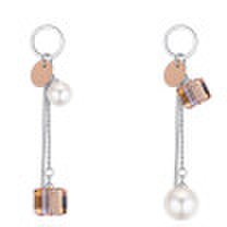 Imitation Pearl Drop Earrings Jewelry Earrings Crystal from Austrian Women Stylish Fashion Jewelry Accessories 28450